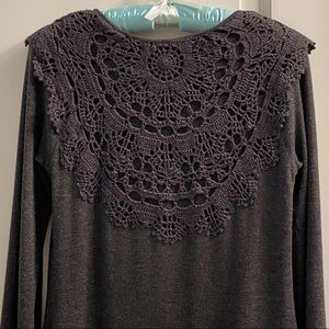 Cluny Cynthia Steffe Dress Comfy Gray Knit  Small